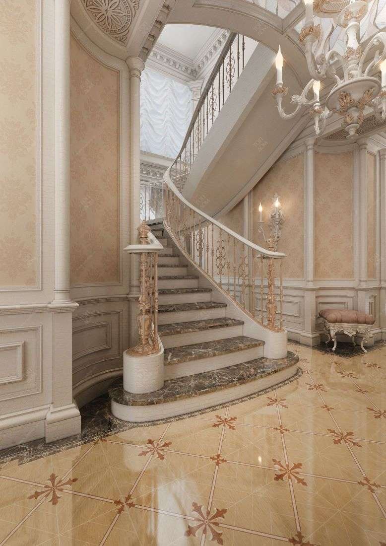 Интерьер холла в частном доме