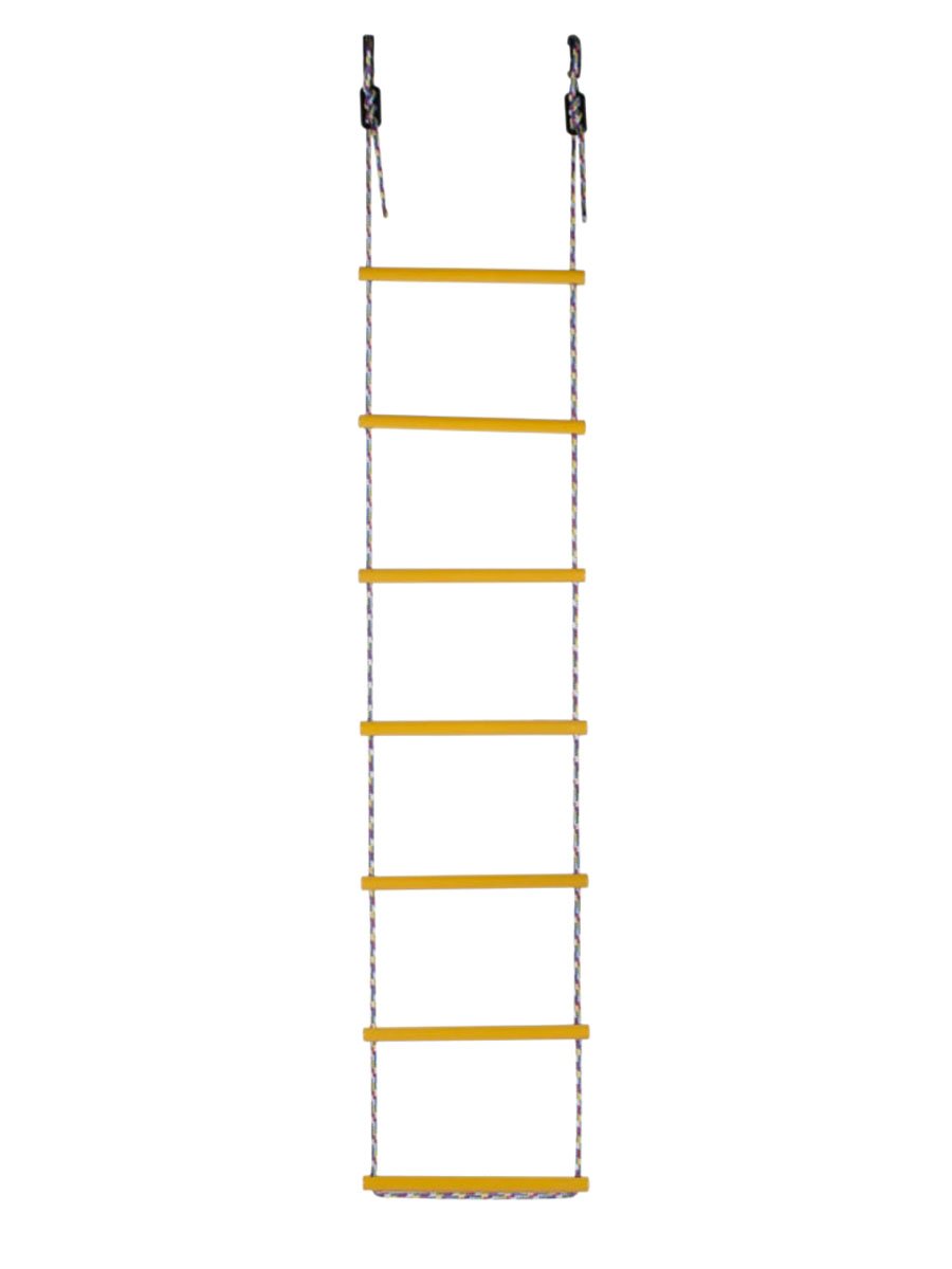 Подъем по веревочной лестнице