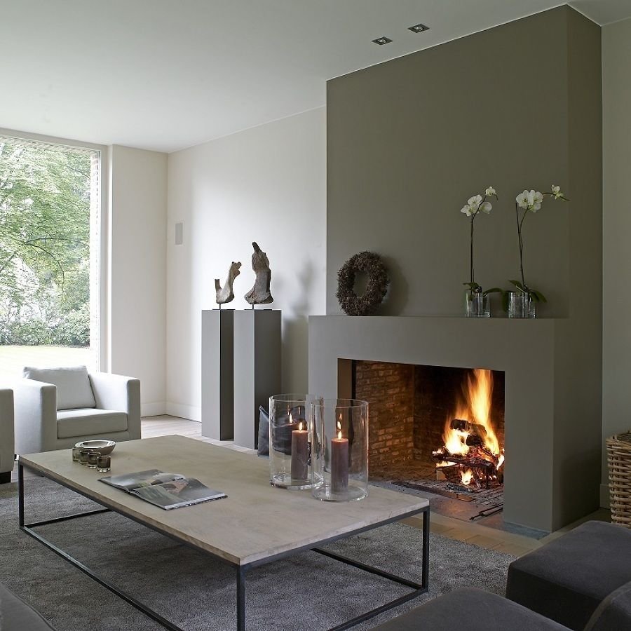 Marble Accent Wall above the Fireplace