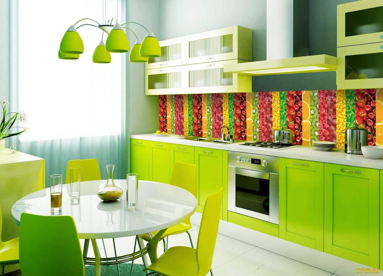Столы для кухни салатового цвета