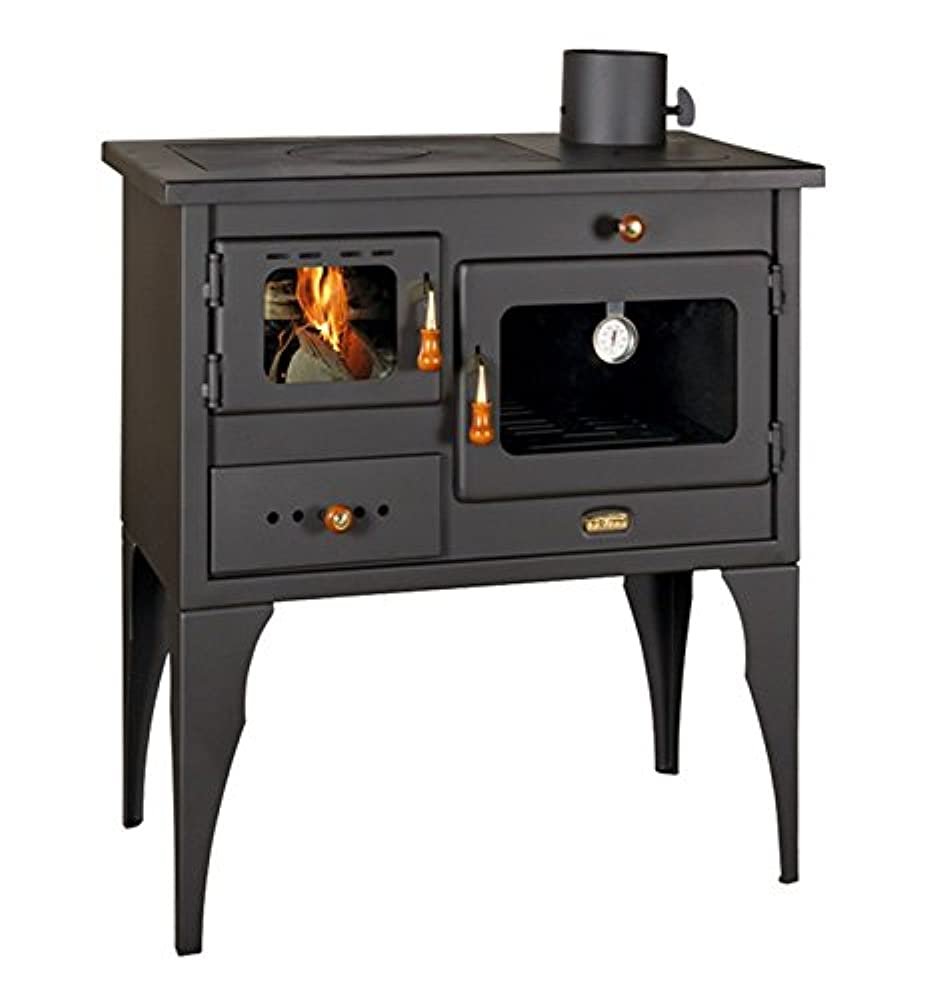 Prity Wood Burning Cooking Stove Cast Iron Top Oven Cooker Solid fuel log Burner 10kw