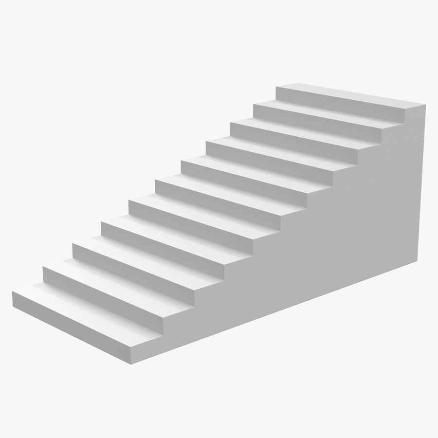 Спиральная бетонная лестница 3ds Max