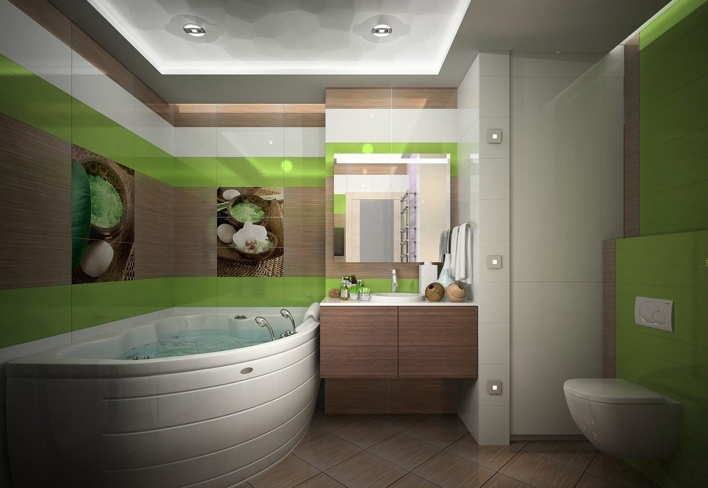 Зеленые ванные комнаты дизайн фото
