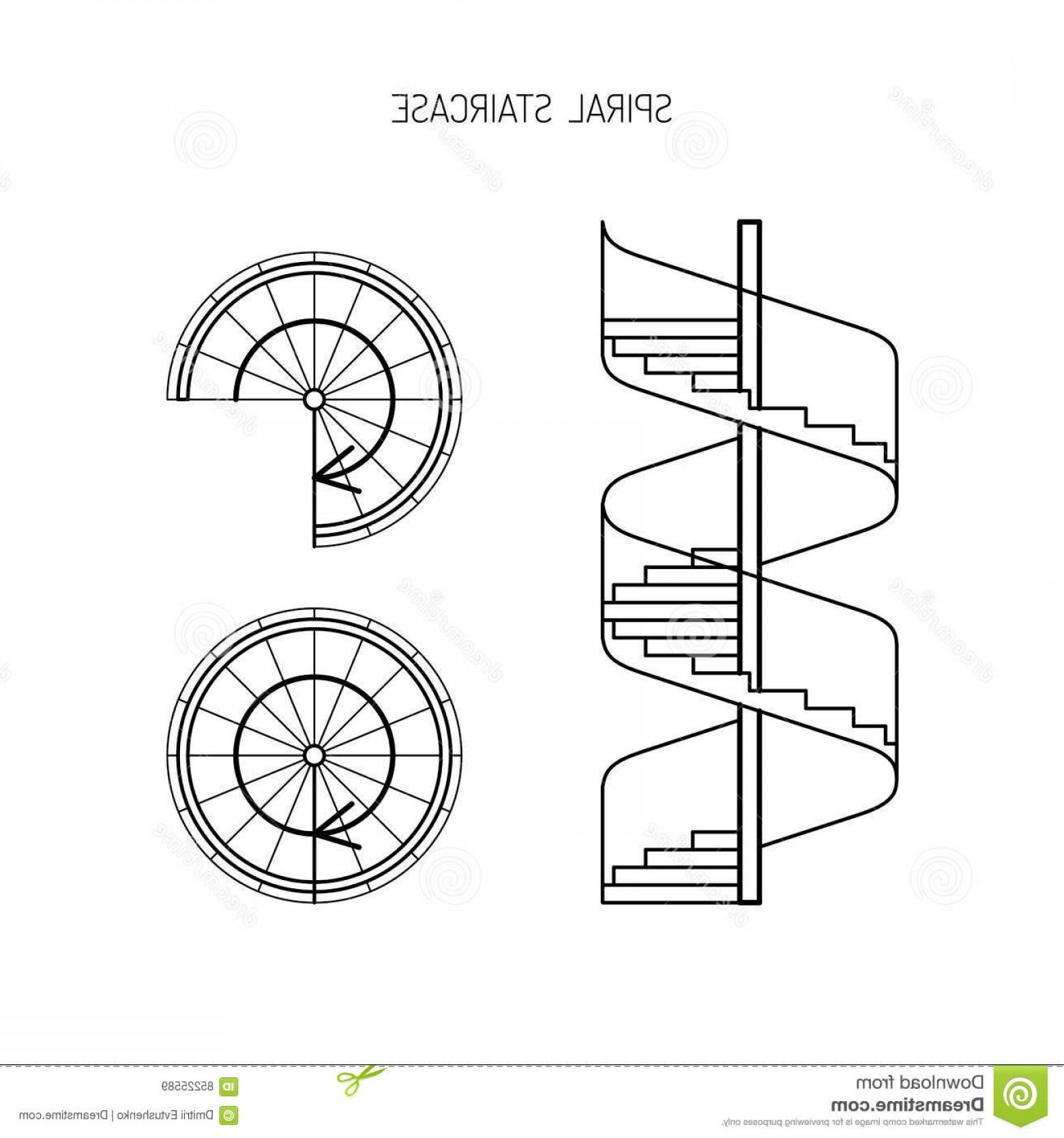 Винтовая лестница вектор