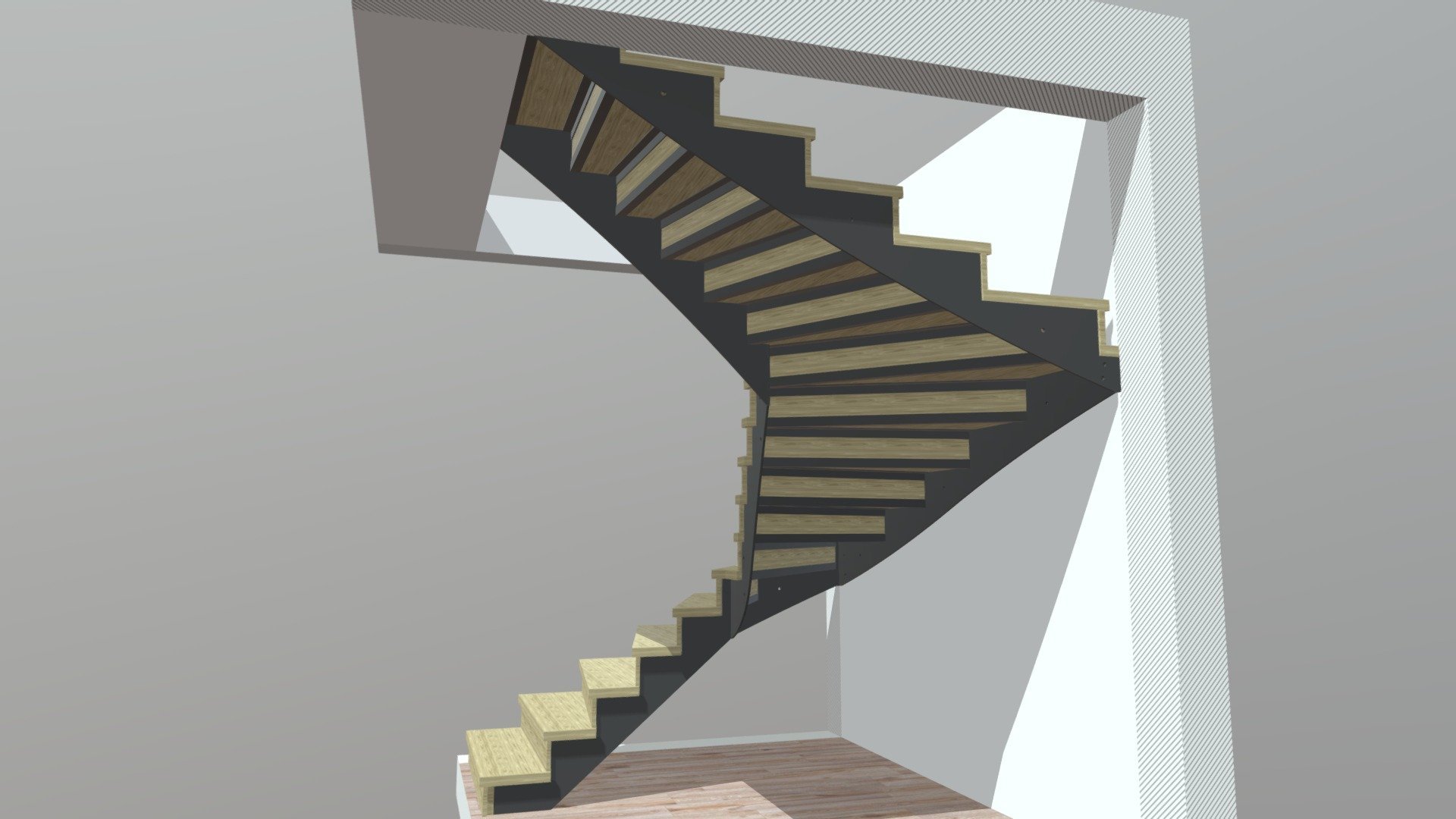 Косоуры лестничных маршей. Лестница с 2 забежными ступенями. Лестница на косоурах с забежными ступенями. Лестница 2 косоура металл. Забежная лестница на 180 на монокосоуре.