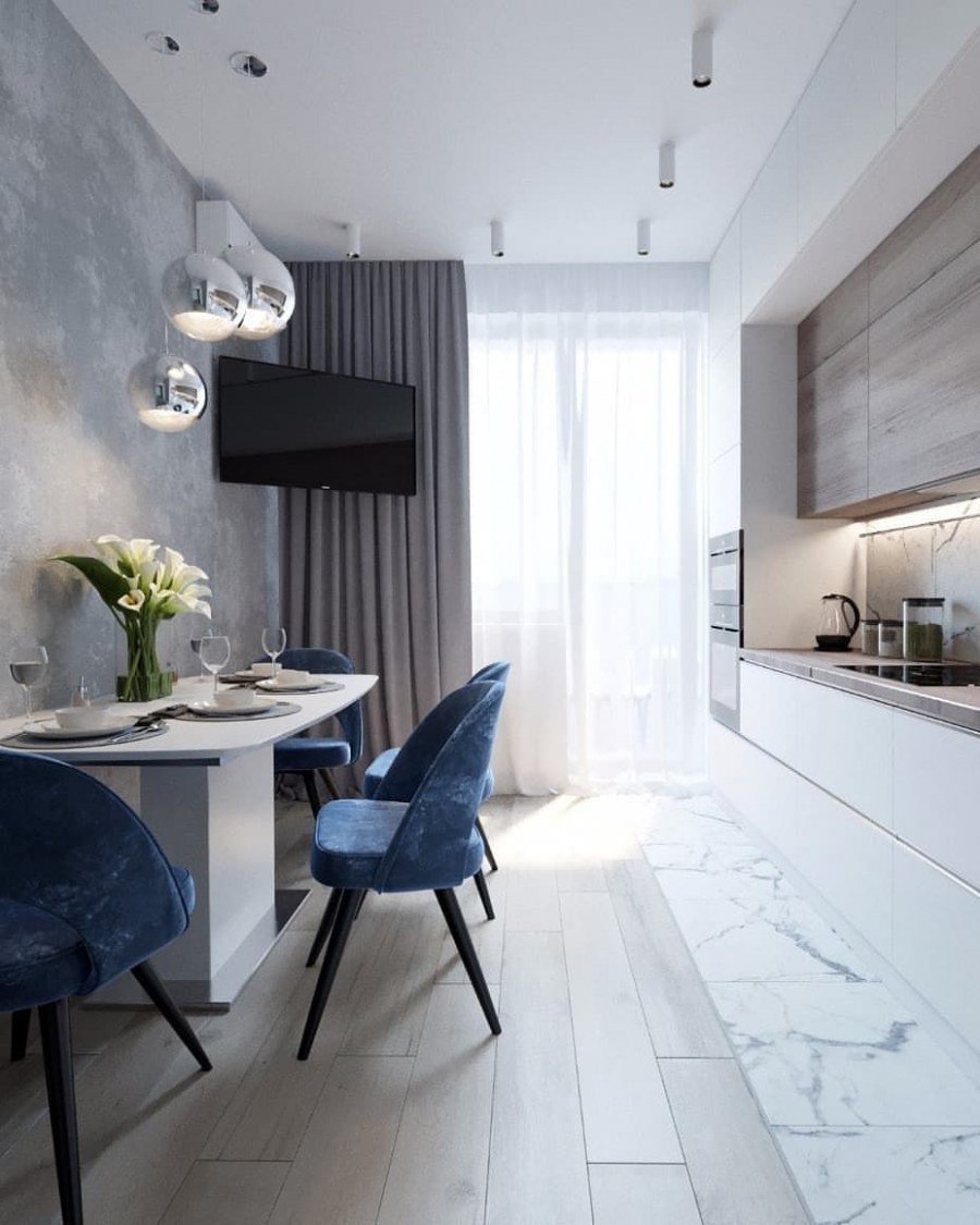 Дизайн комнаты кухни в современном стиле