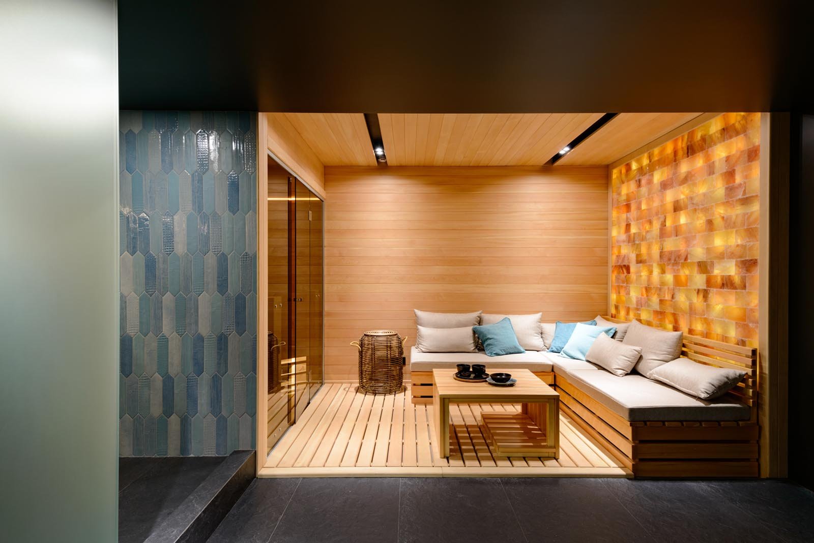 дизайн комнаты отдыха для сауны