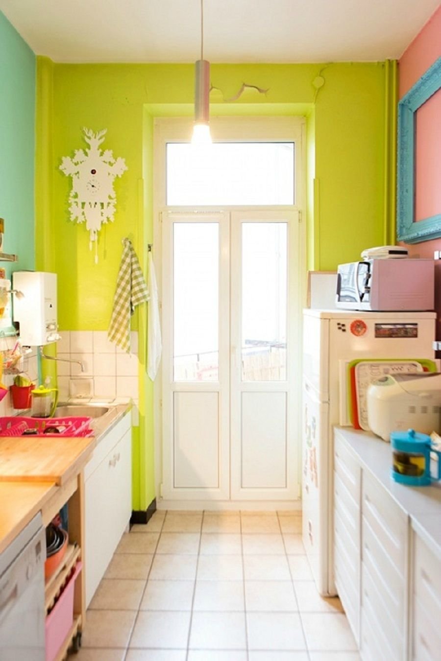 покраска стен на кухне дизайн своими руками в хрущевке интерьер
