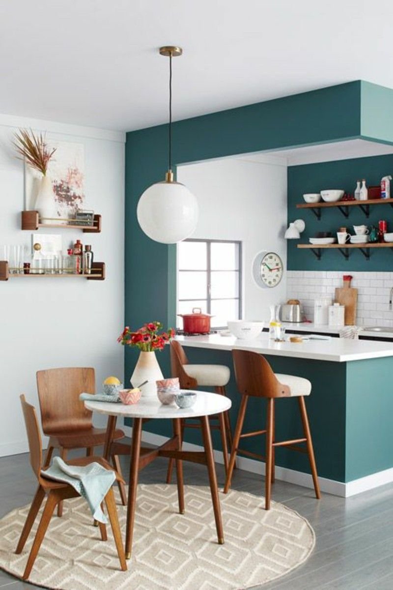 Кухни с покрашенными стенами фото дизайн