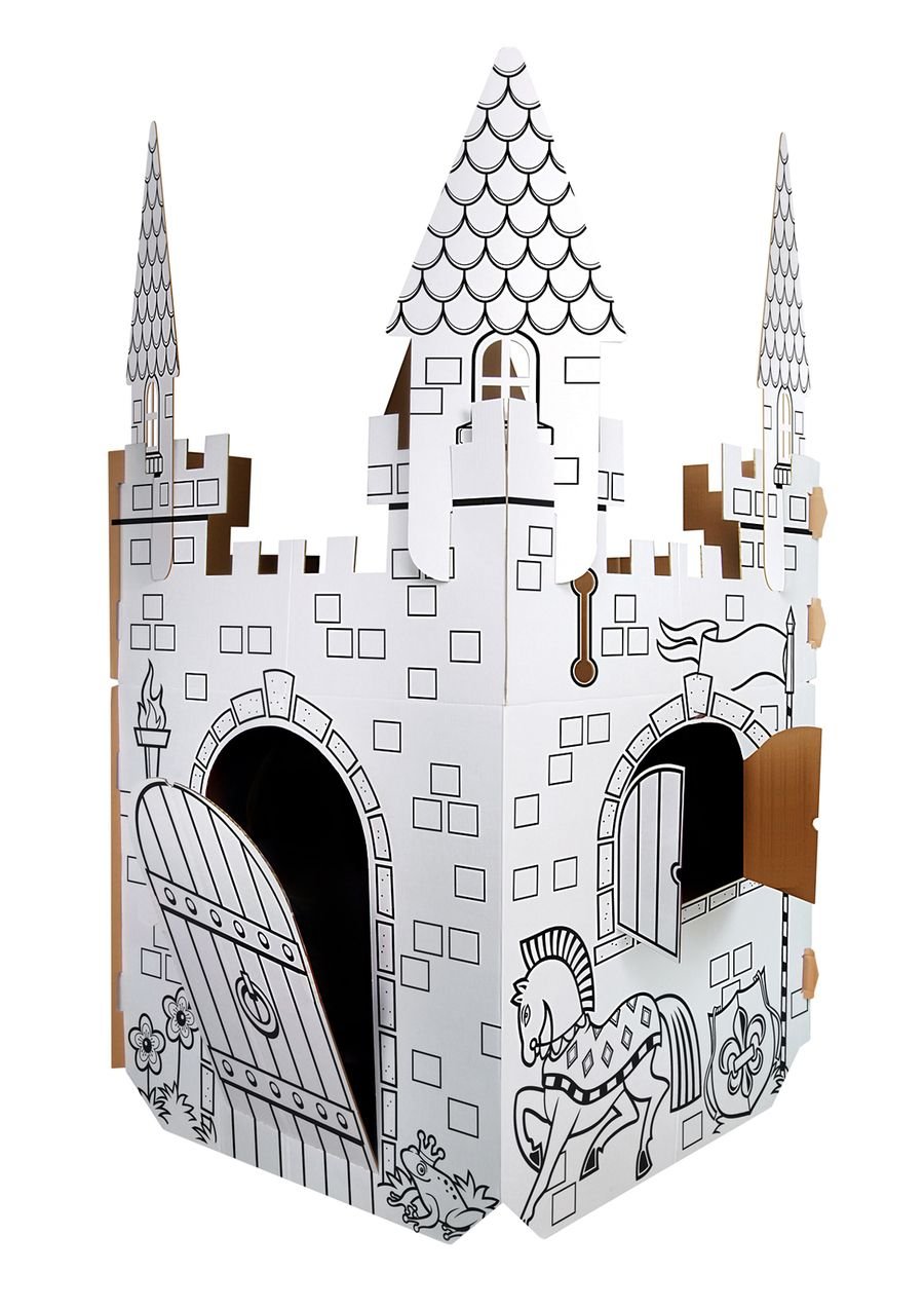 Картонный домик замок