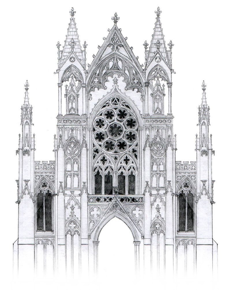 Вестминстерское аббатство фасад чертеж