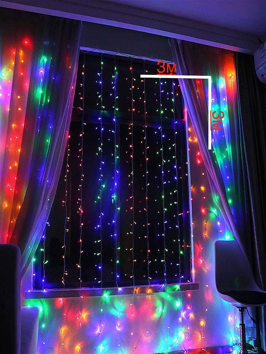 Гирлянда Curtain Light 3 m 10 Hanging