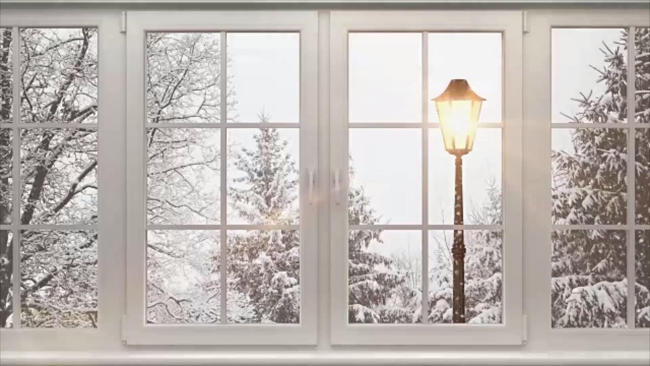 Красивые окна с пластиковыми окнами зима