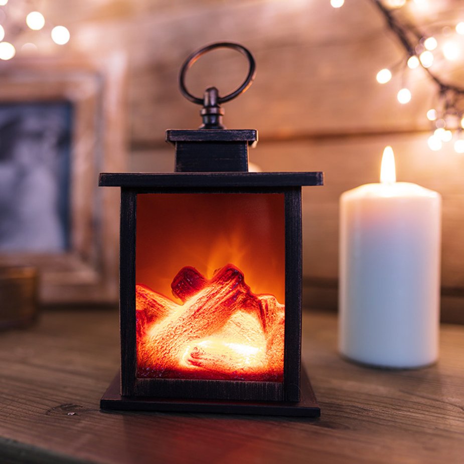 Декоративный светильник камин led Fireplace Lantern