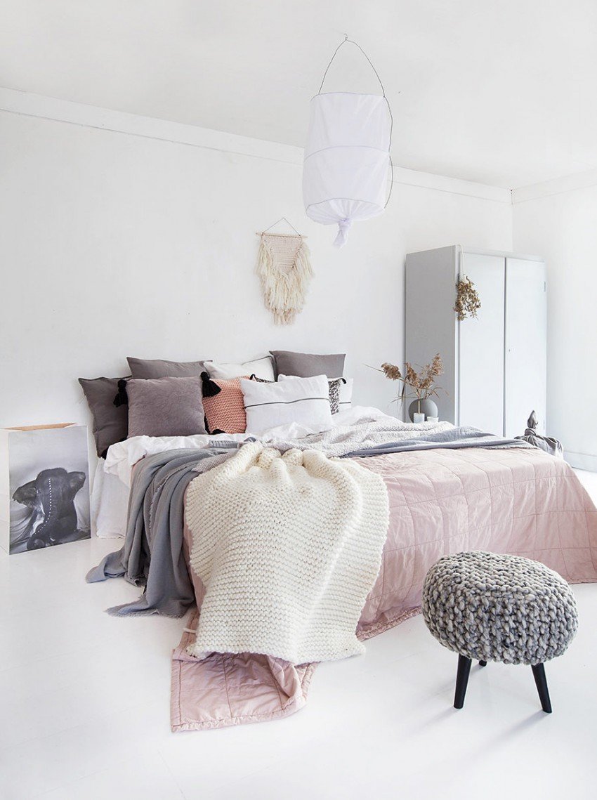 Спальня в скандинавском стиле Пинтерест