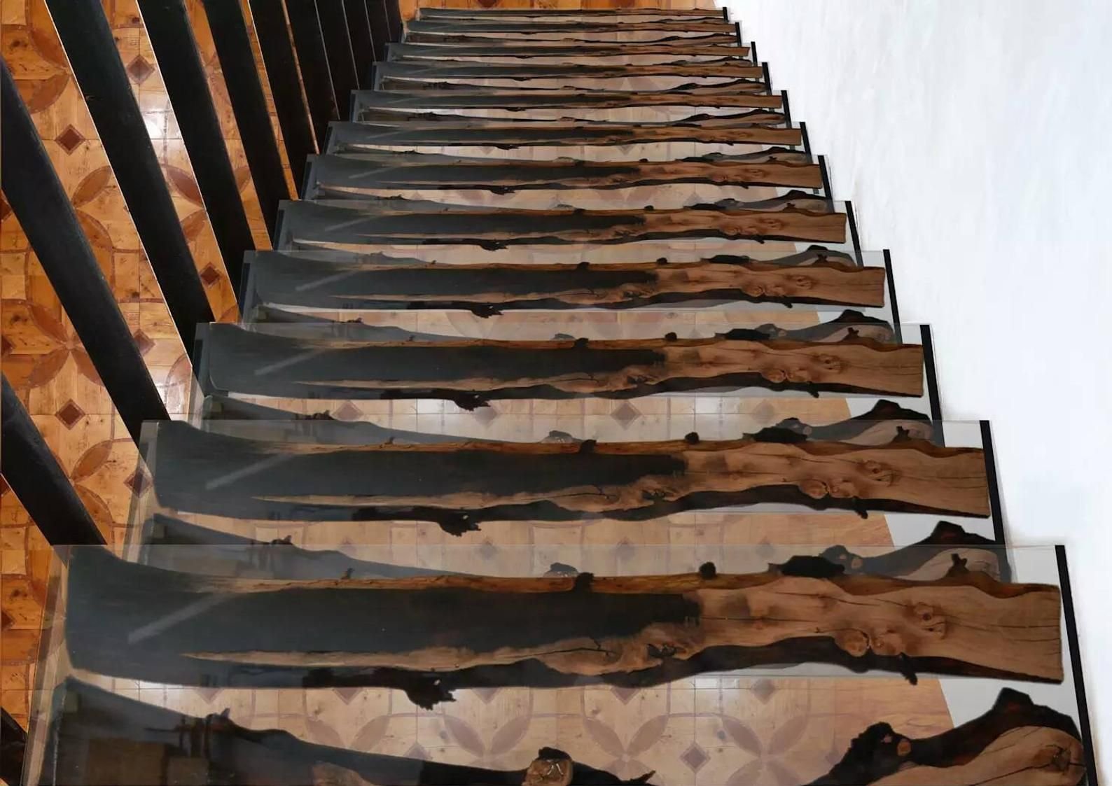 Лестница из слэба в стиле лофт