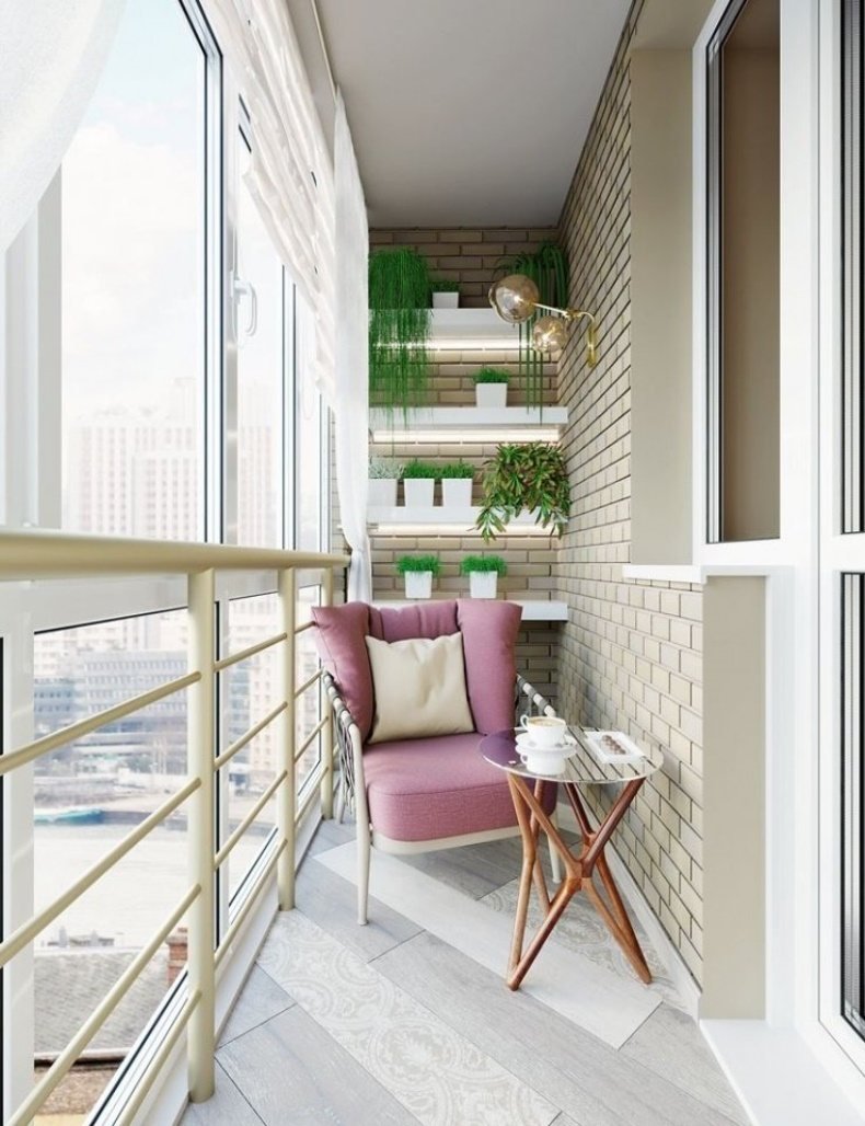 Узкий балкон дизайн интерьера