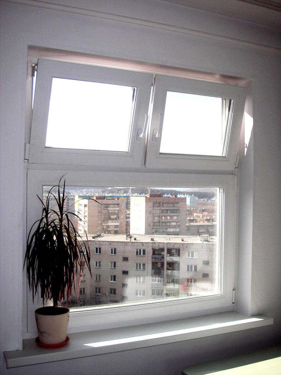 Панорамные окна с фрамугой
