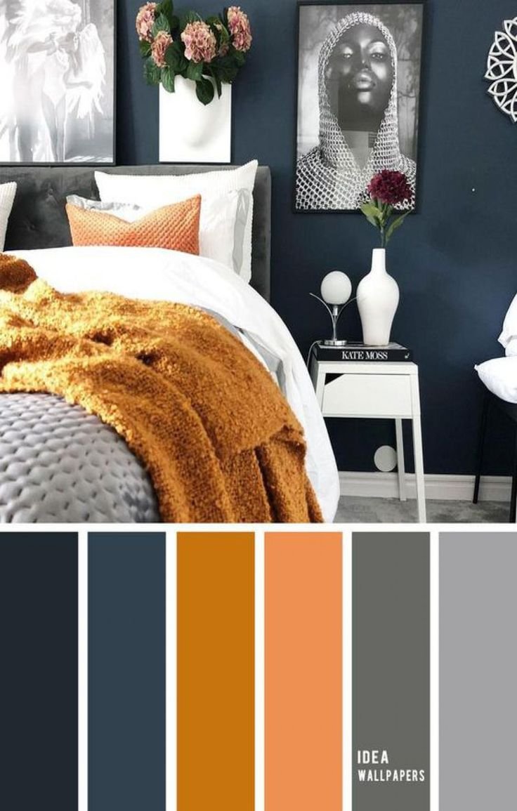 Цветовые Палитры для интерьера спальни в стиле