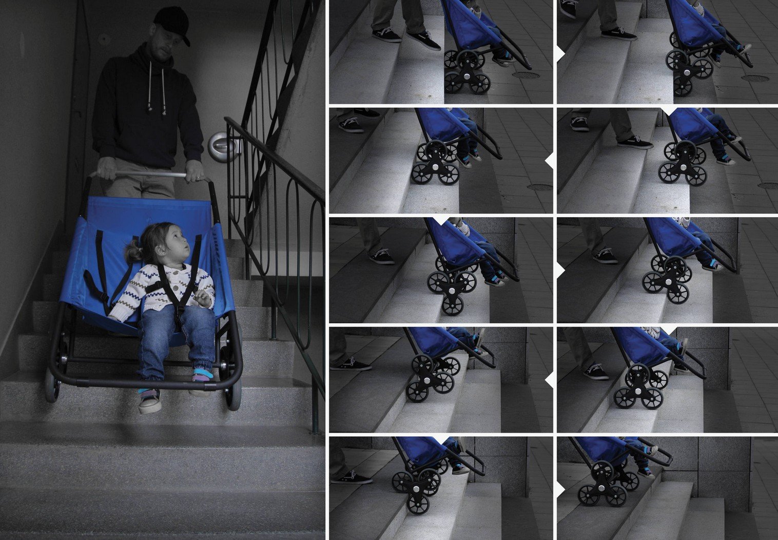 Как спускать коляску по лестнице с ребенком. Лестница для колясок. С коляской по лестнице. Спуск для колясок на лестнице. Детская коляска для лестницы.