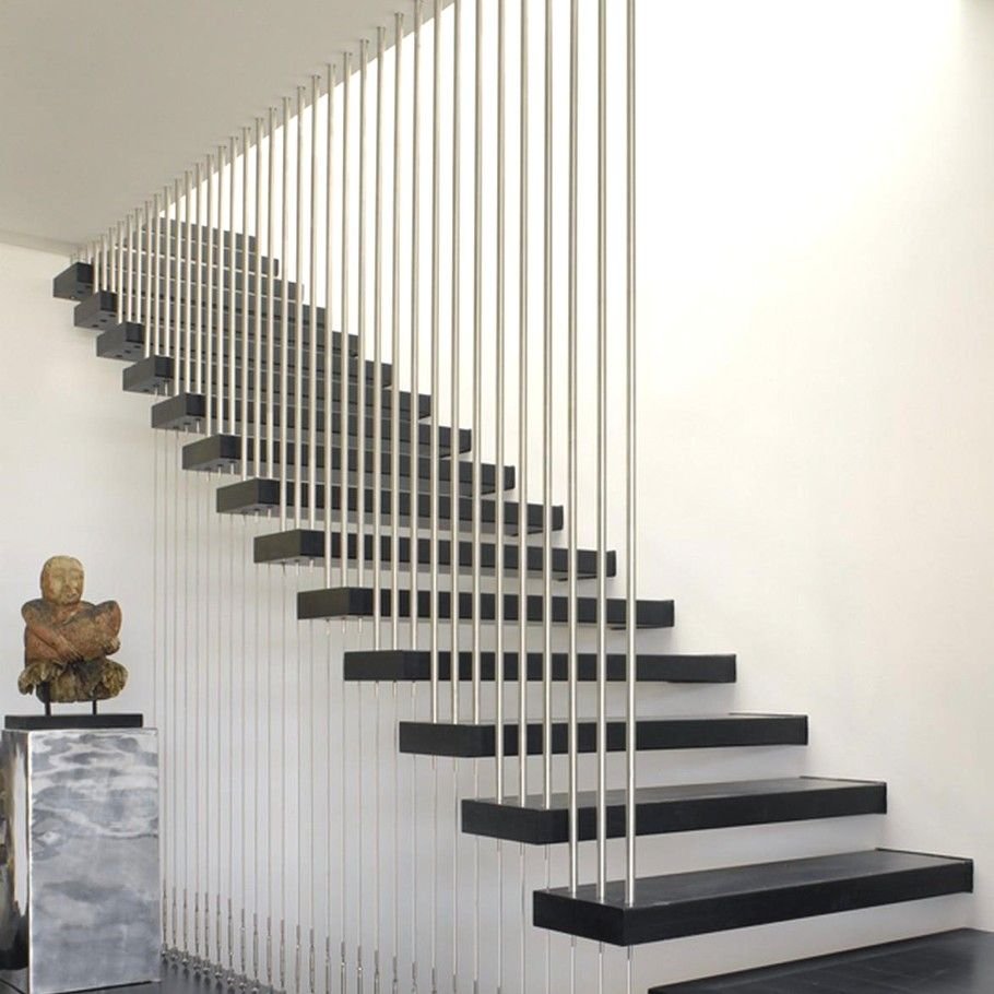 Отделка лестницы в современном стиле