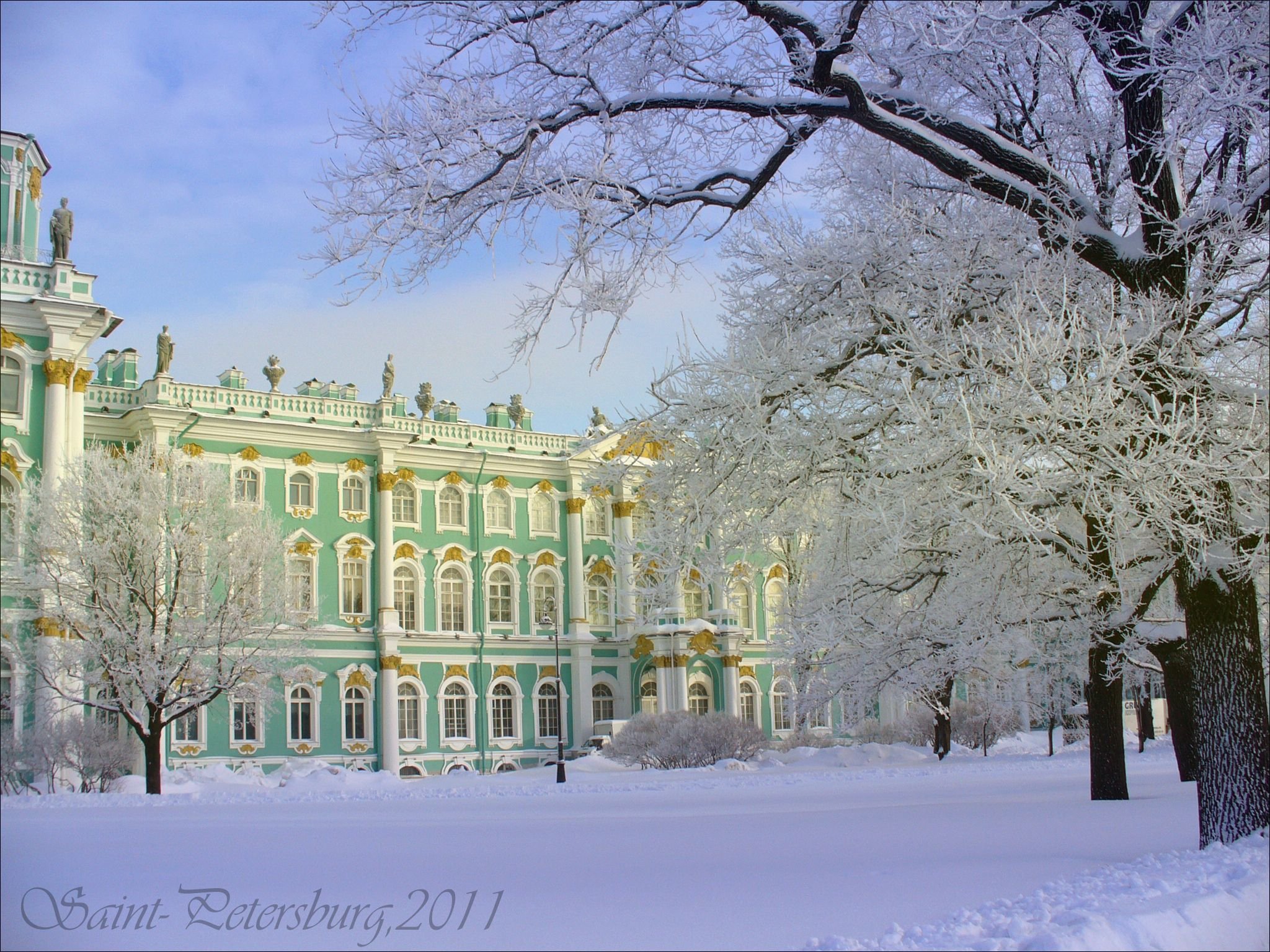 Зимний дворец Санкт-Петербург зима