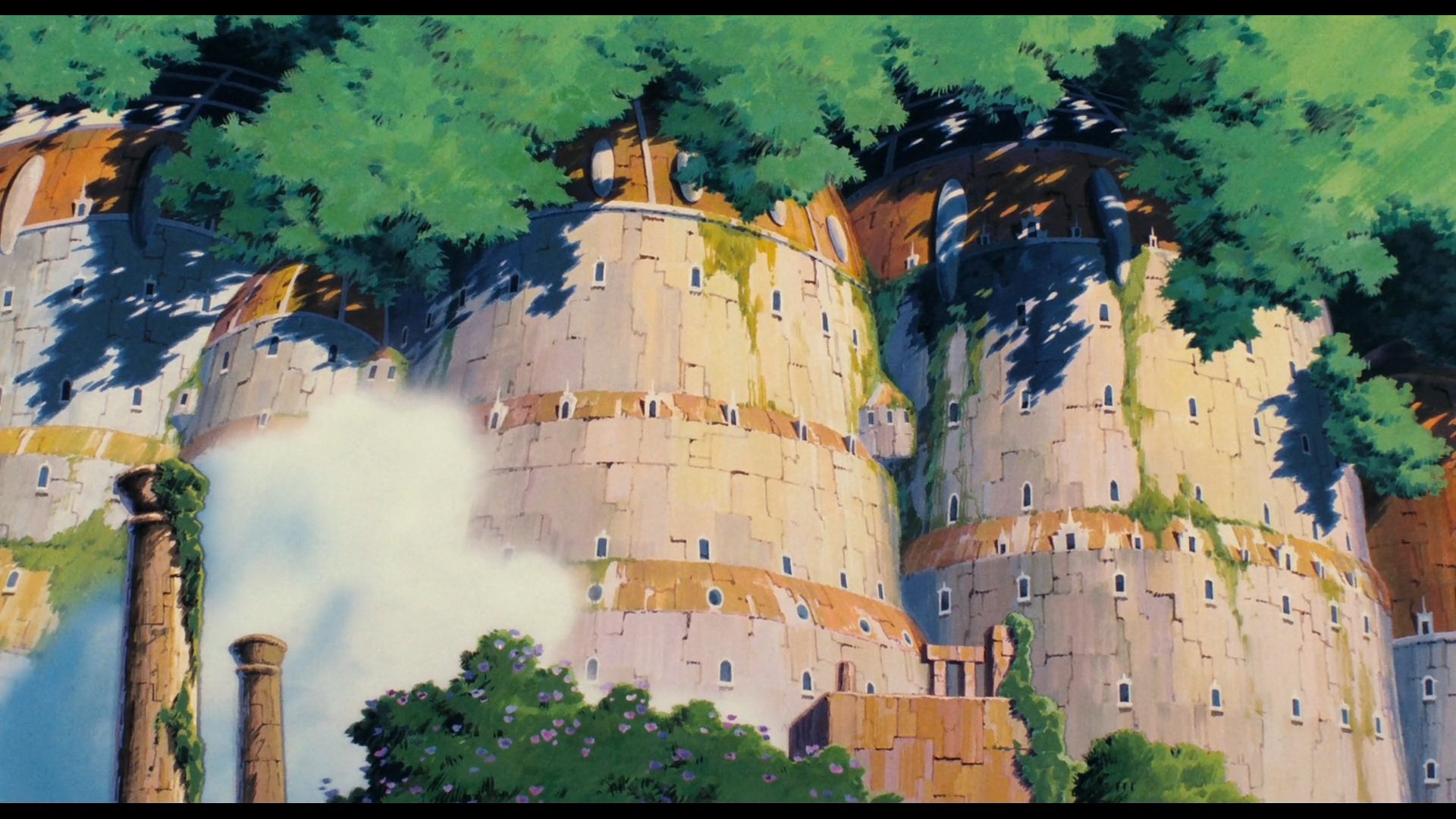 Хаяо Миядзаки Небесный замок Лапута пейзажи