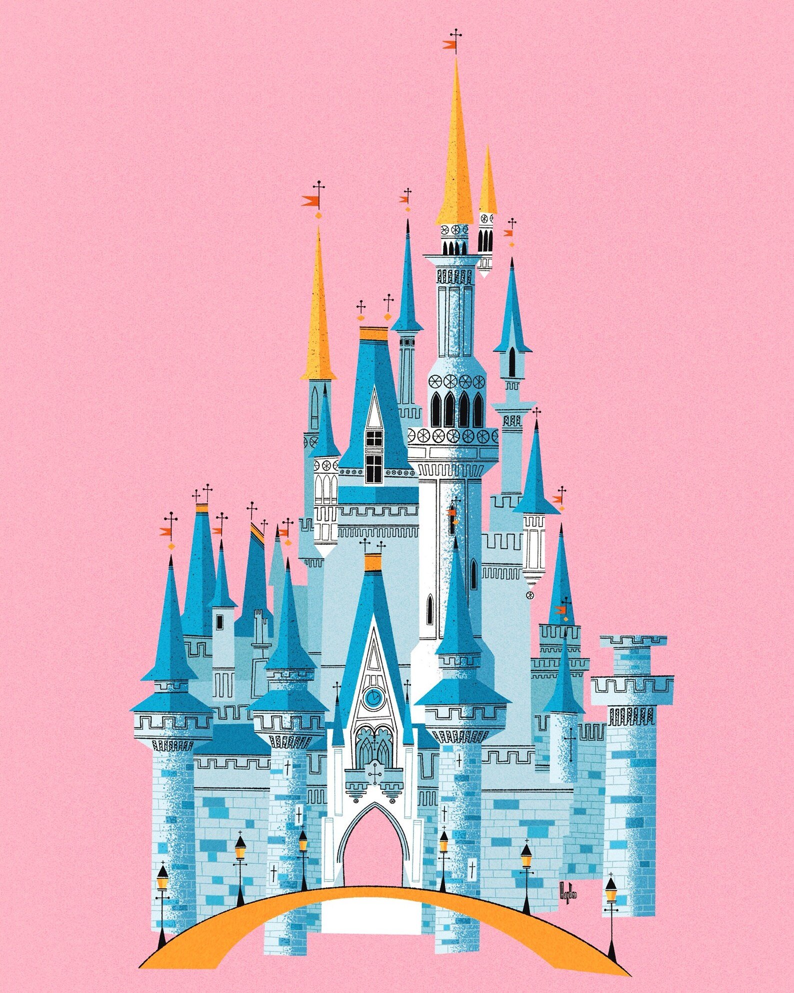 Замок Walt Disney вектор