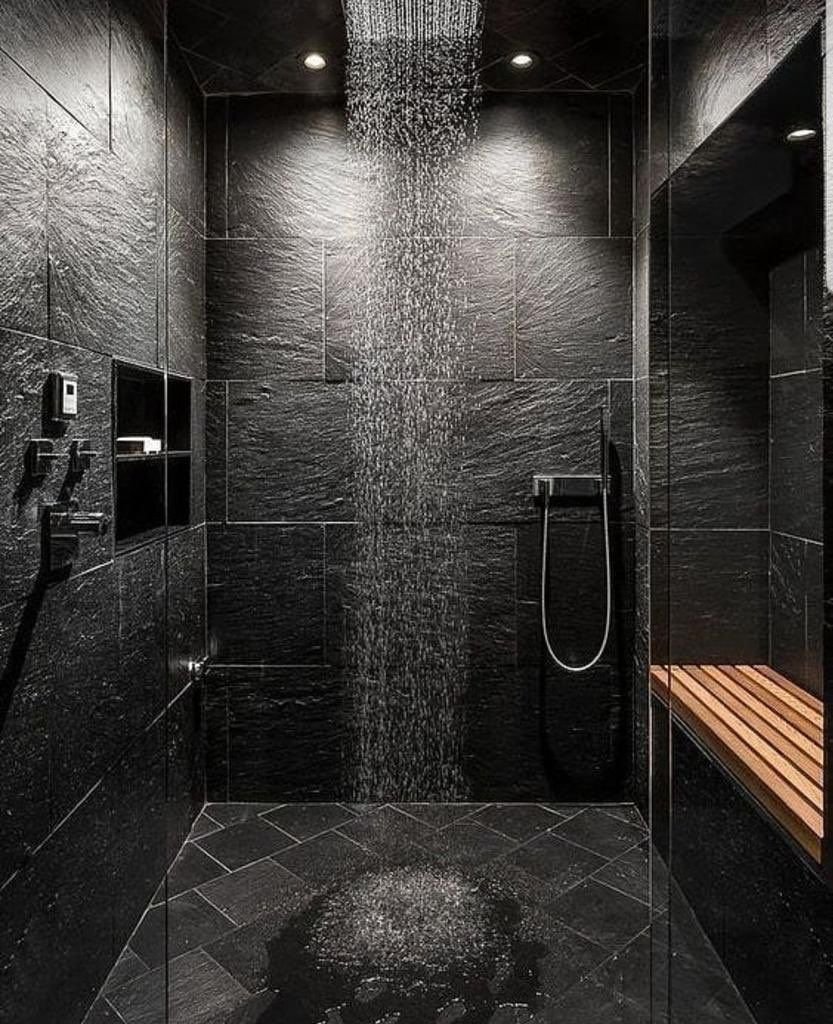 Черная ванная комната