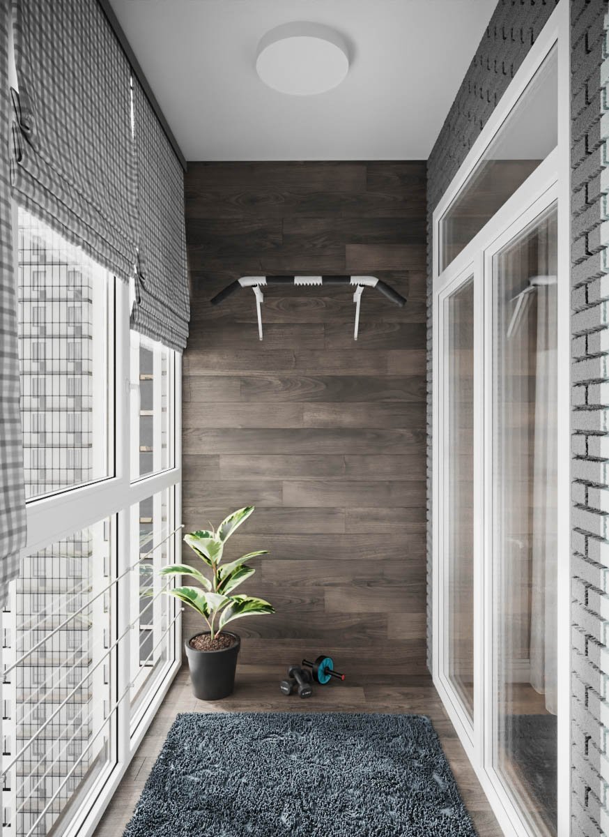 Спортивный уголок на лоджии