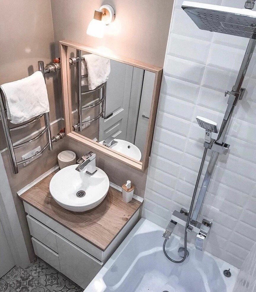 Дизайн ванной комнаты маленькой площади