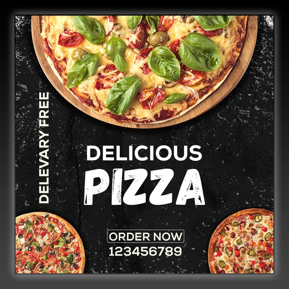 Баннер в Инстаграм пицца
