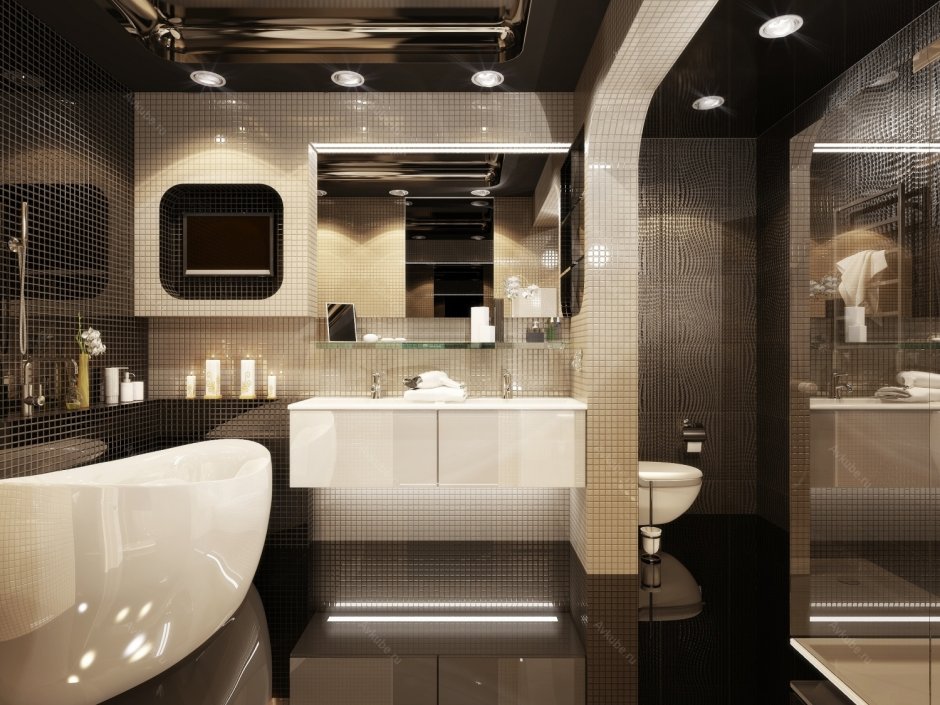 Красивые стильные Ванные комнаты