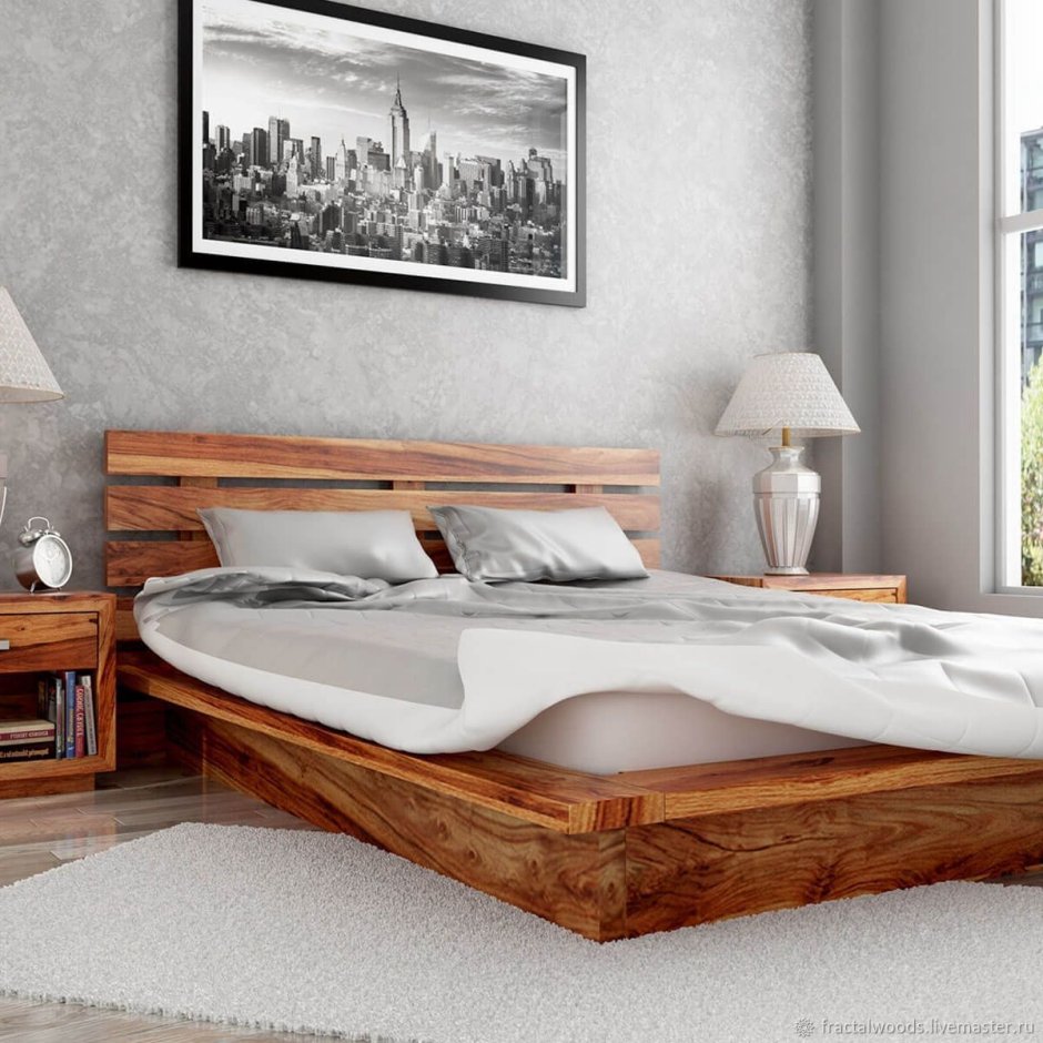 Solid Wood Bed