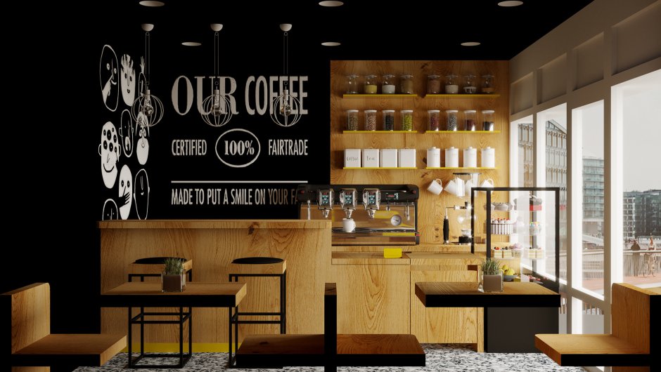 Дизайн мини кофейни