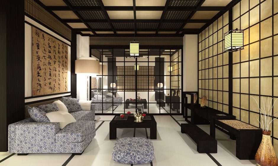 Мебель для гостиной в японском стиле