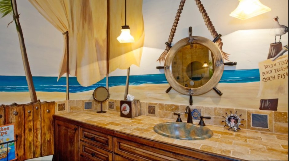 Интерьер ванной в морском стиле