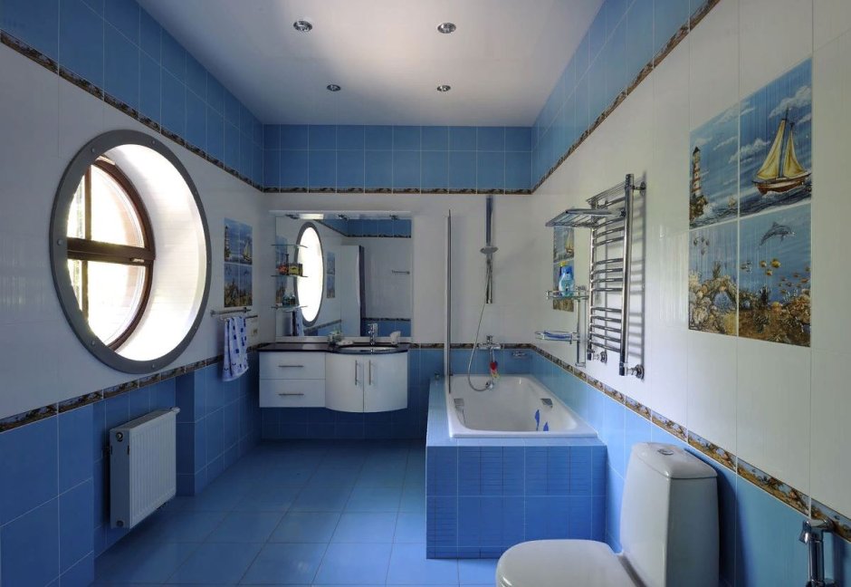 Аксессуары для ванной комнаты в морском стиле