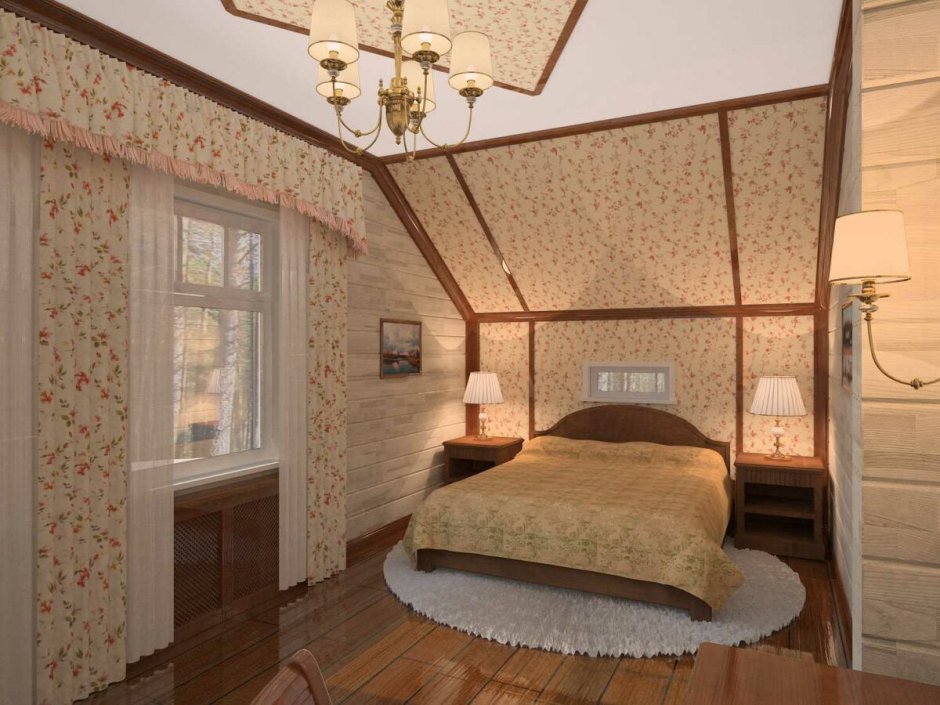 Уютная спальня в частном доме