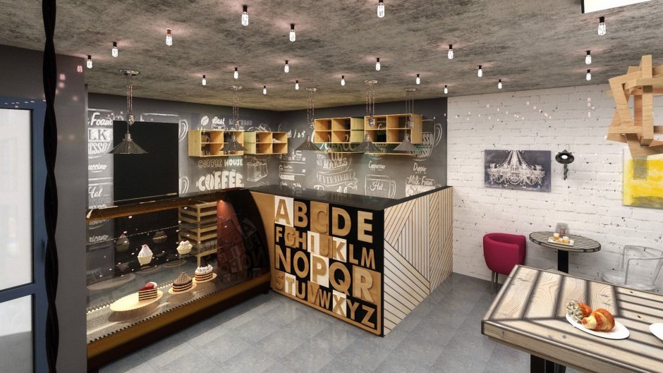 Креативный интерьер кафе