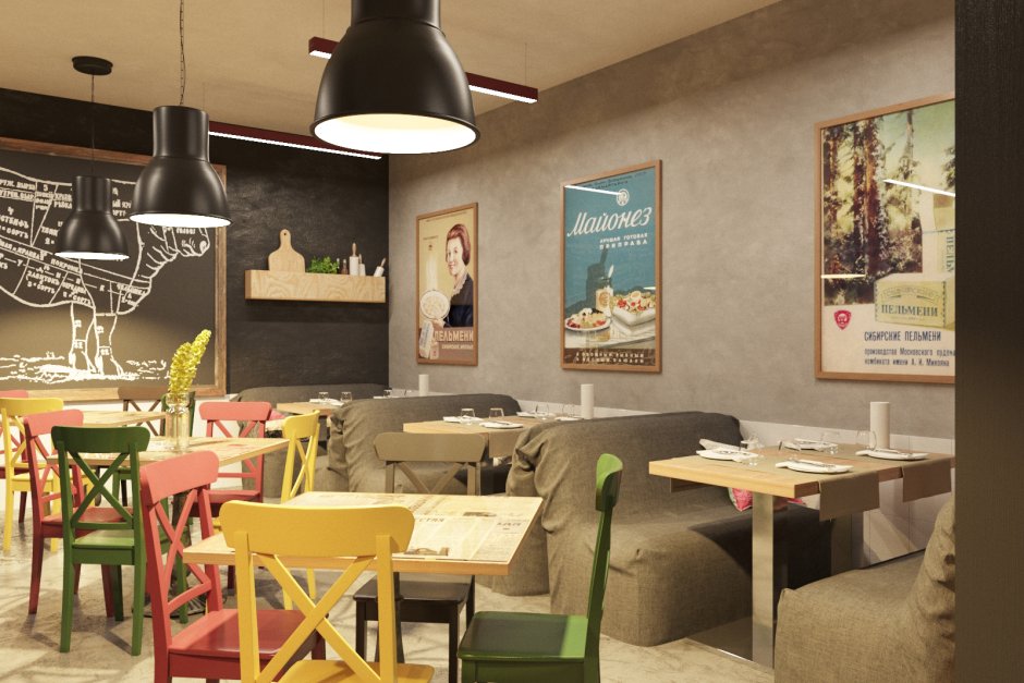 Кафе пельменная интерьер