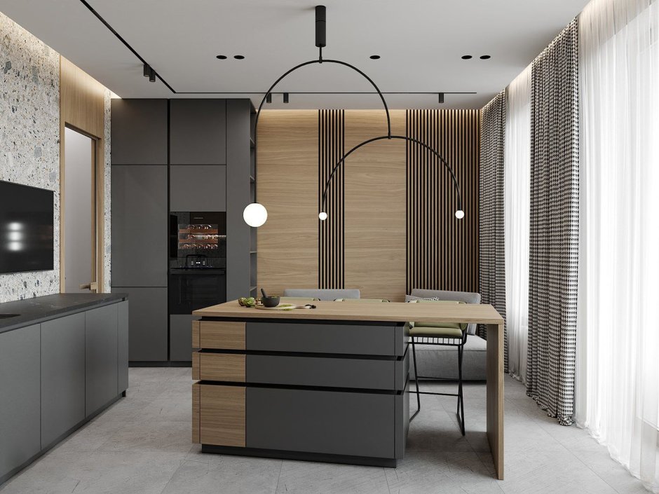 Кухня гостиная икеа 20м