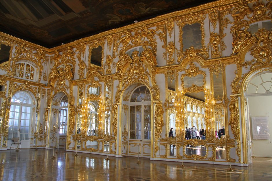 Екатерининский дворец Янтарная комната до войны