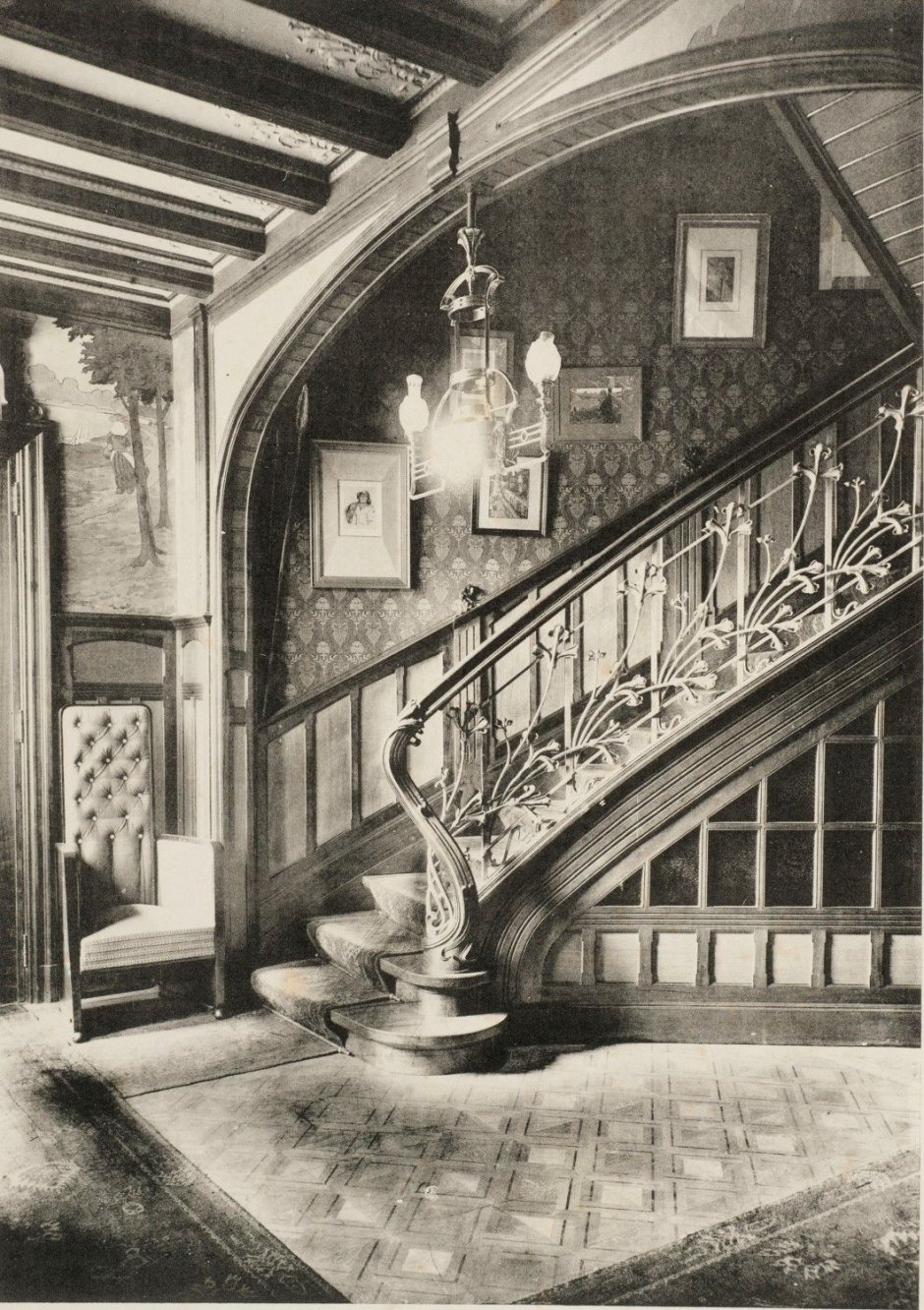 Виктор орта особняк Тасселя в Брюсселе лестница