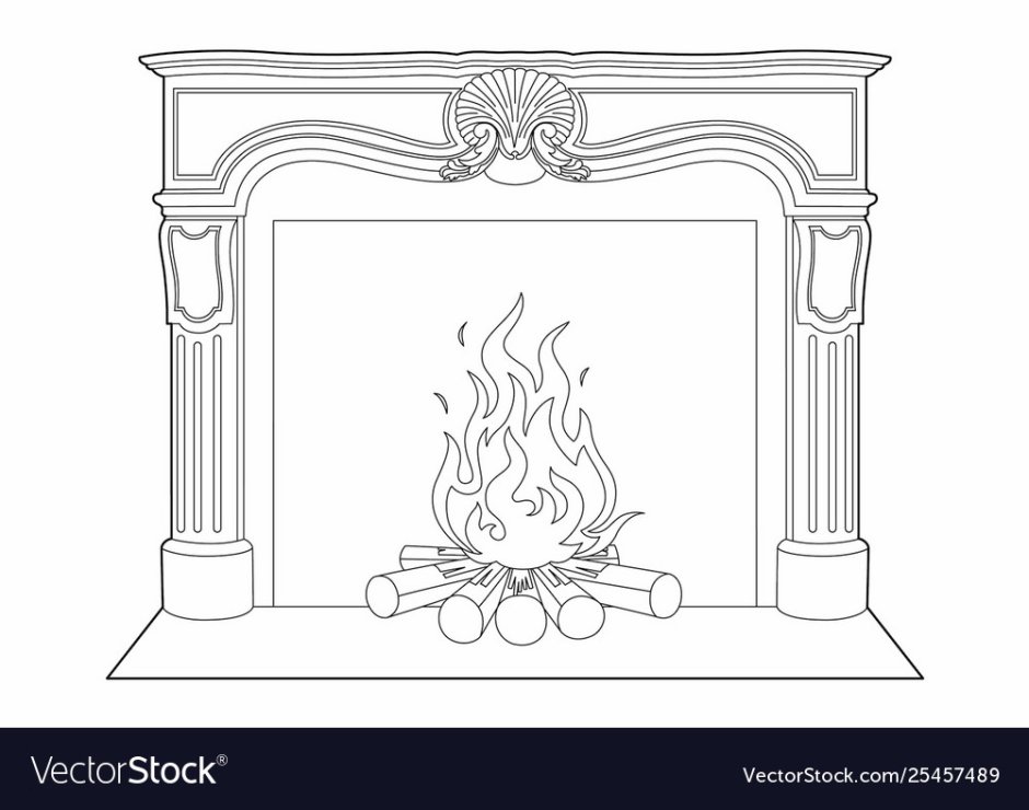 Каминная в стиле Барокко