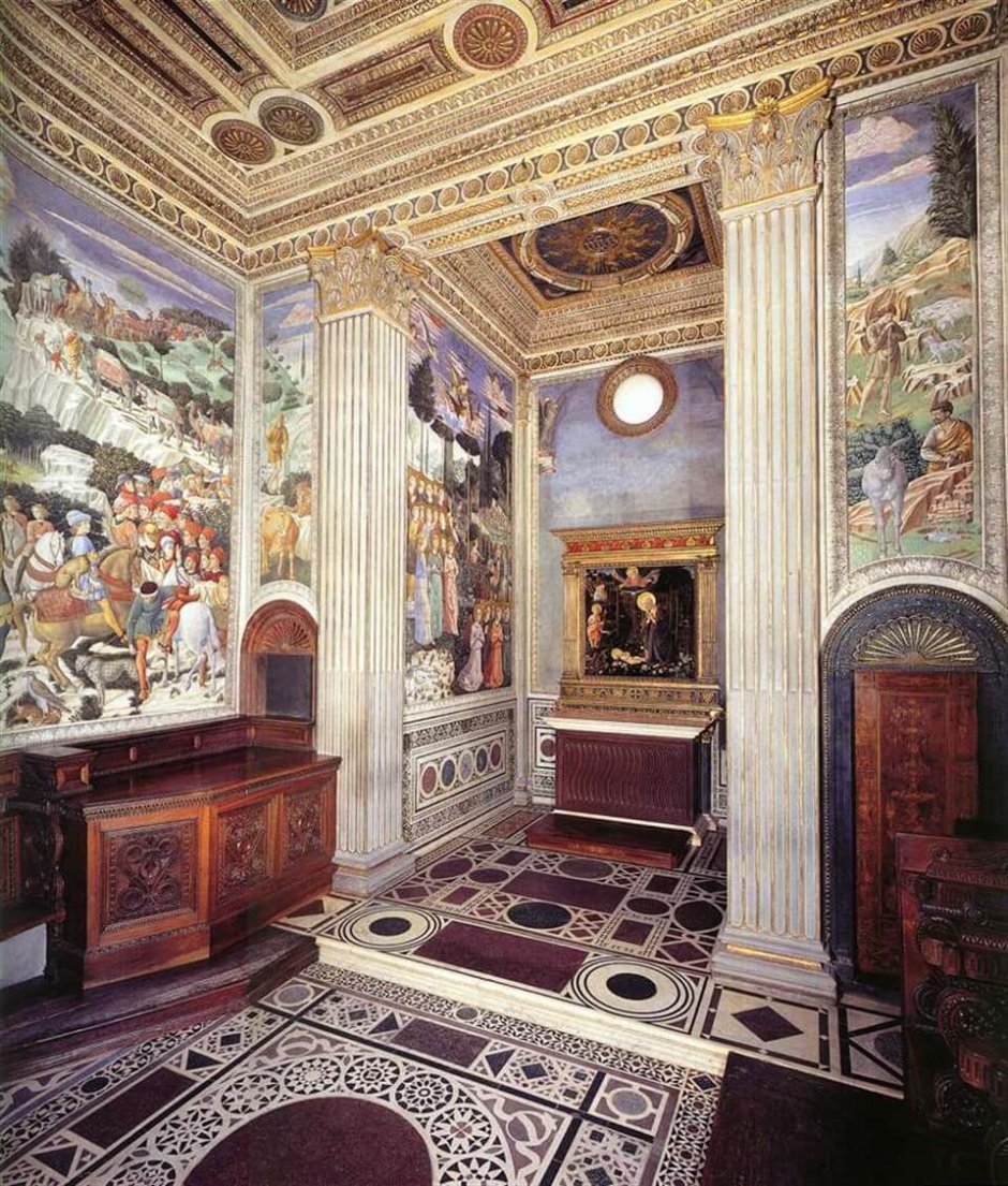 Флоренция палаццо Медичи Рикарди фреска