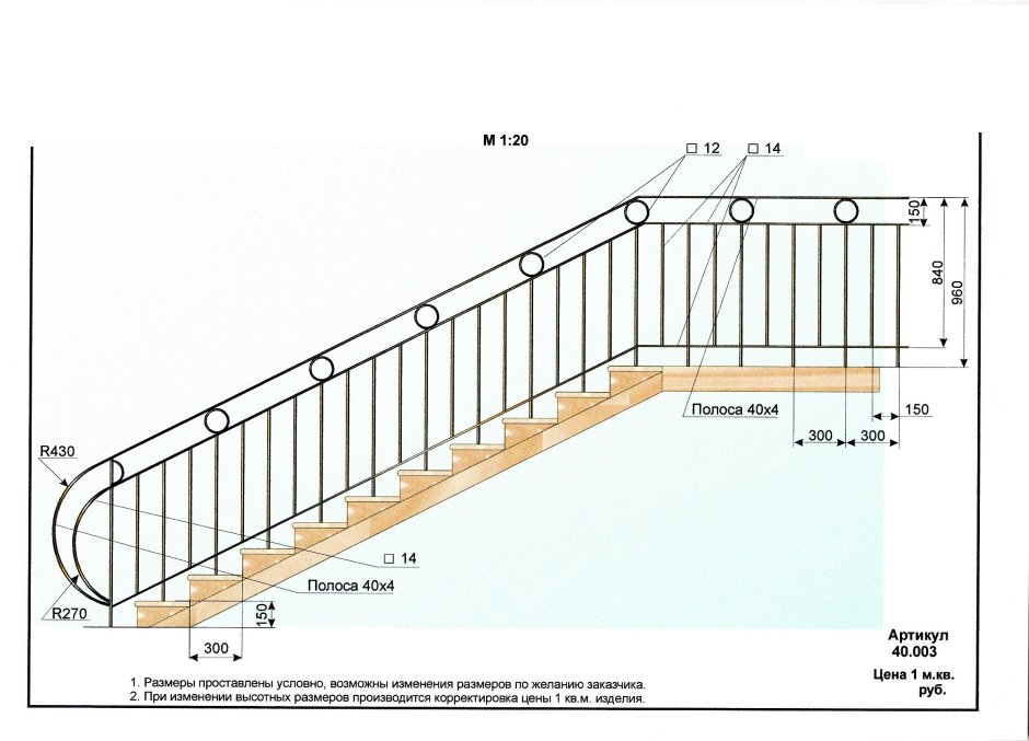 Вертикальные перила для лестниц