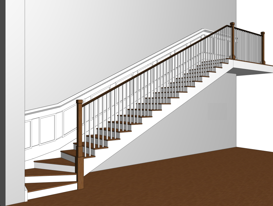 Бетонная лестница на монокосоуре