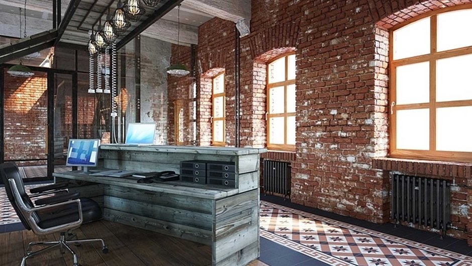 Интерьер кафе в стиле лофт