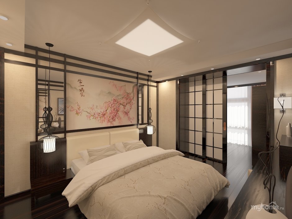 Проекты спален в японском стиле